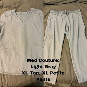 Med Couture Light Gray Scrubs